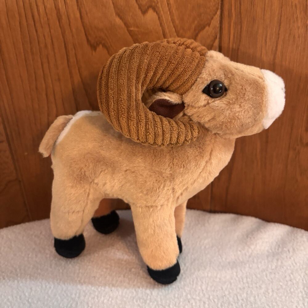 Wild Republic Ram Big Horn Sheep Plush 7-1/2 " Stuffed Animal Ram Horns Goat